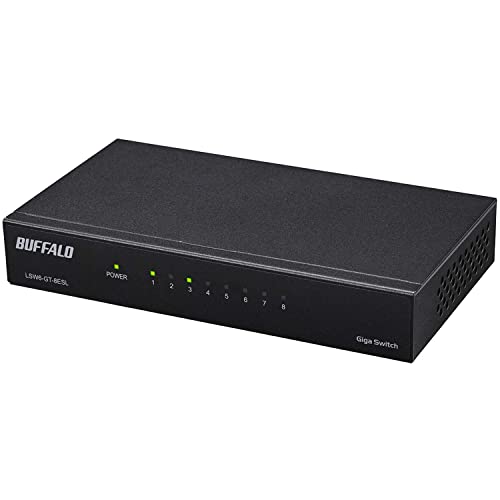 Amazon.co.jp: Buffalo LSW6-GT-8ESL/NBK 8-Port Switching Hub